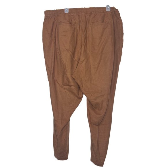 Old Navy Dark Mustard Linen Pants - Picture 3 of 3